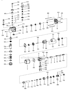 Page A Diagram and Parts List for CP1720R50  Chicago Pneumatic Drill